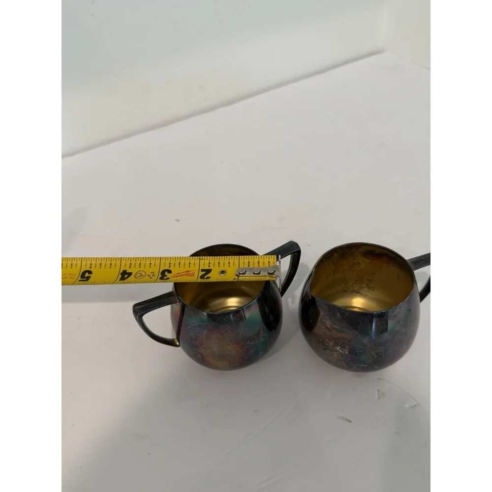 Empire Crafts Quadruple Plate Silverplate Art Deco 2 1/2